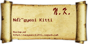 Négyesi Kitti névjegykártya